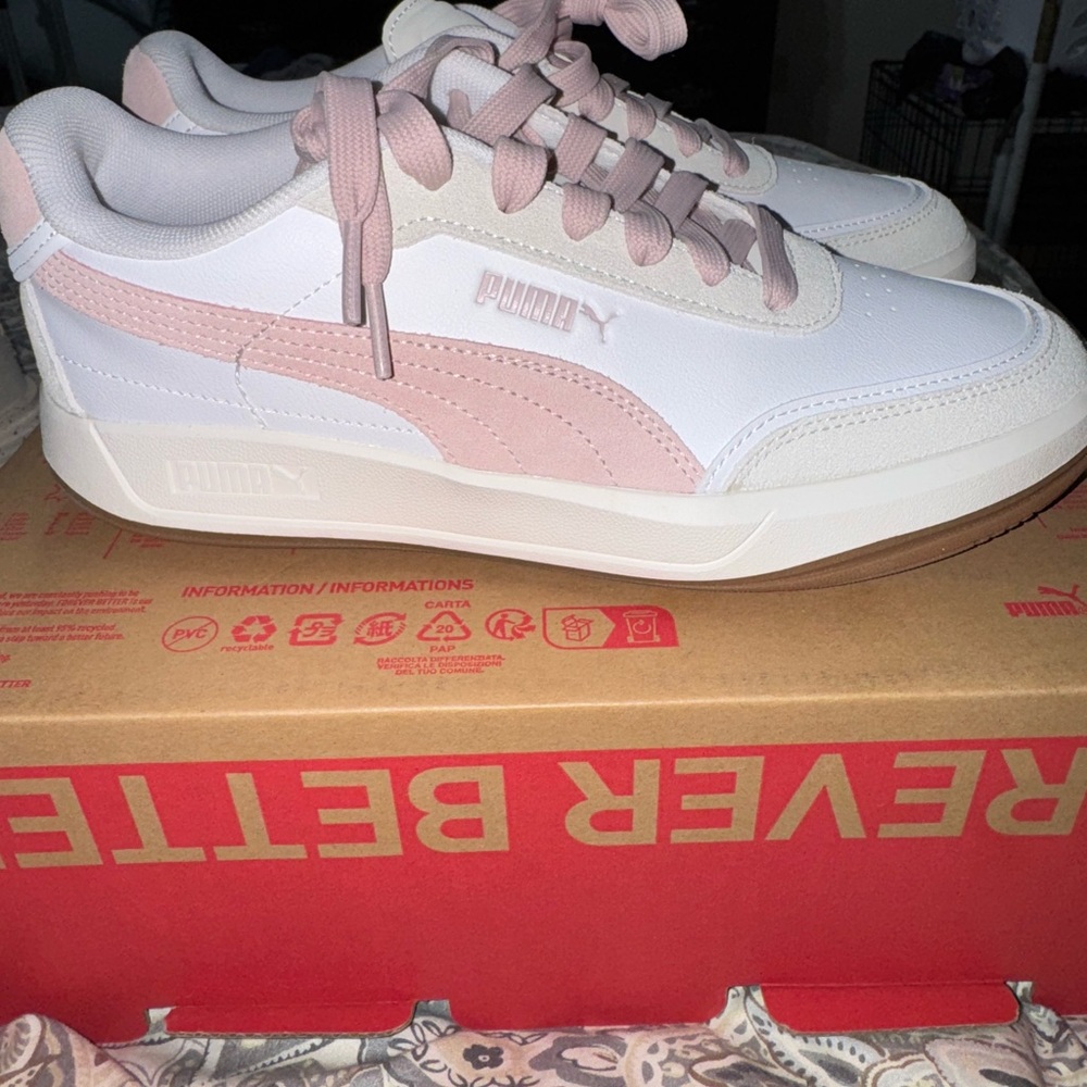 Puma Club Pearl Women's White and Light Pink Sneakers